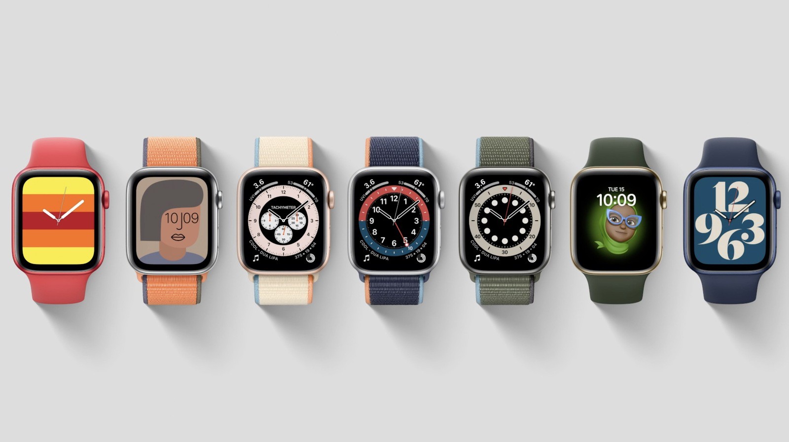 Nuevos memojis personalizables para el Apple Watch S6.